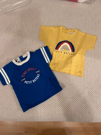 Lot t-shirt Petit Bateau 12 mois
