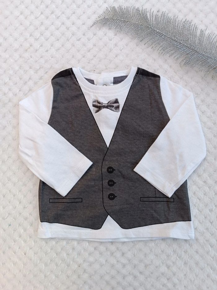 🔸T-shirt manches longues Babibou 3 mois🔸