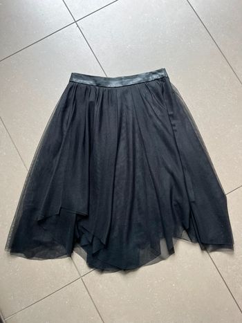 Jupe voile longue noire Zara S