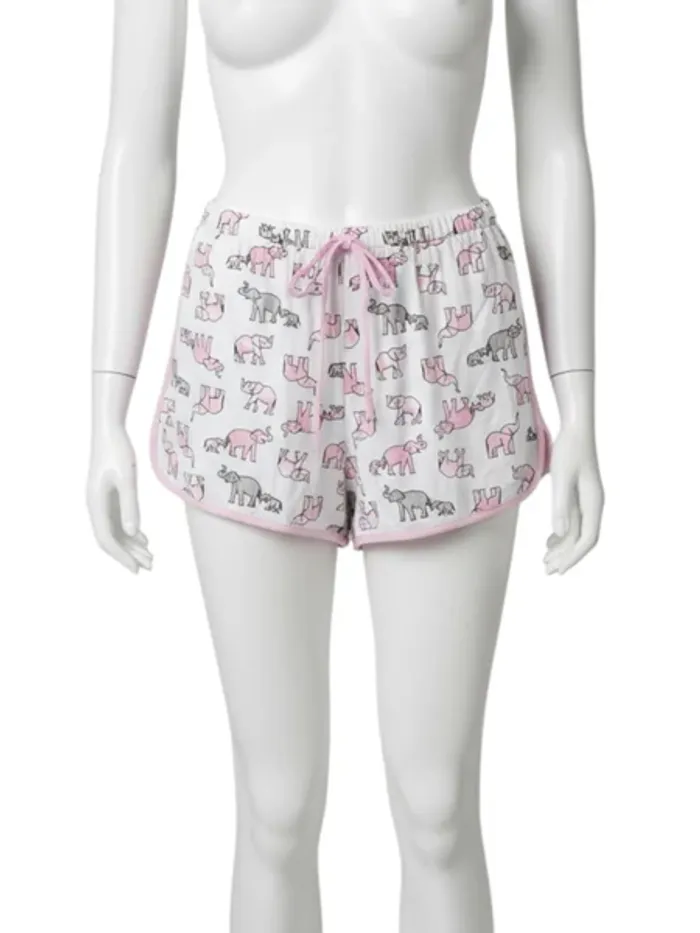 Pyjama débardeur + short motif éléphant Pi Couture femme Taille M Neuf - photo numéro 3