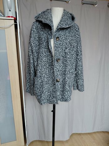 Très jolie veste a capuche en laine bouillie femme T U 