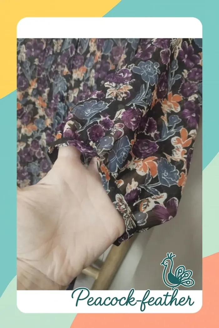Blouse voilage violet yessica 46 - photo numéro 9