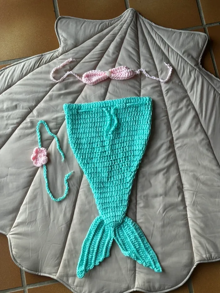 Tenue shooting nouveau né et bébé - sirène