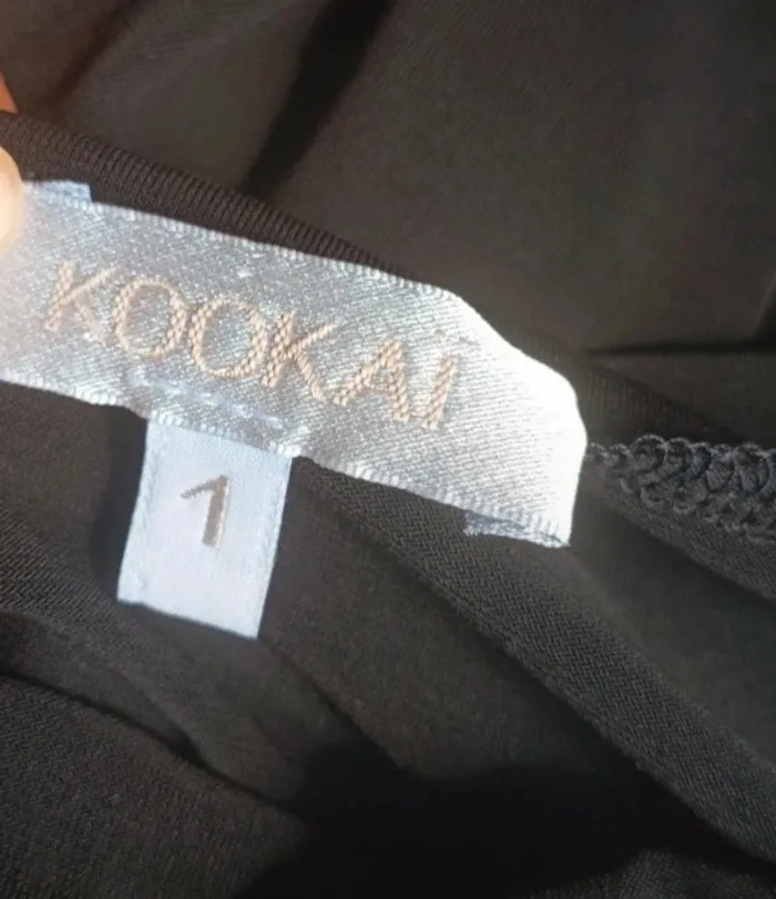 Robe Kookai noire, taille 1, avec broderies et perles - photo numéro 5