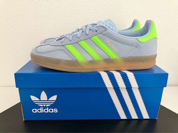 Adidas Originals Gazelle Indoor Clear Sky / Solar Green - photo numéro 8