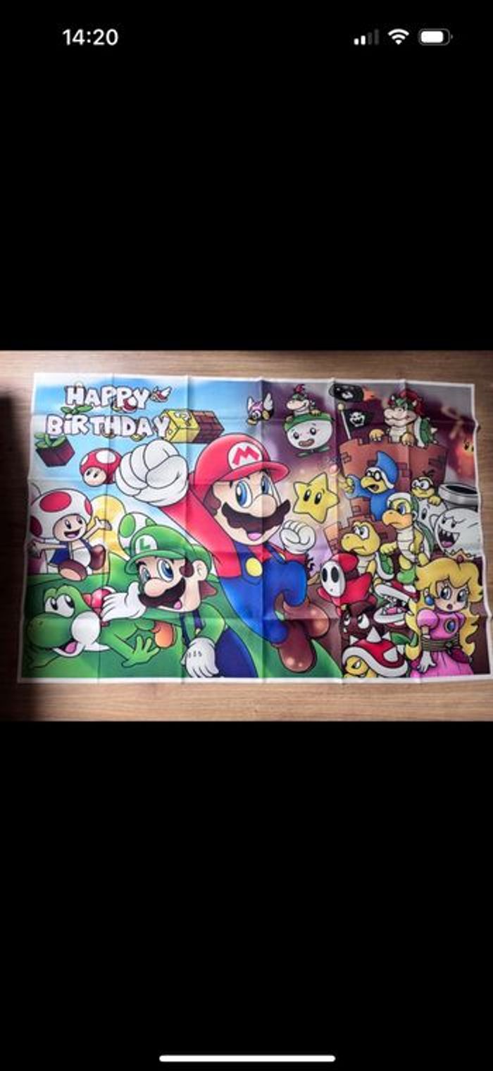 Lot décoration anniversaire super Mario - photo numéro 2