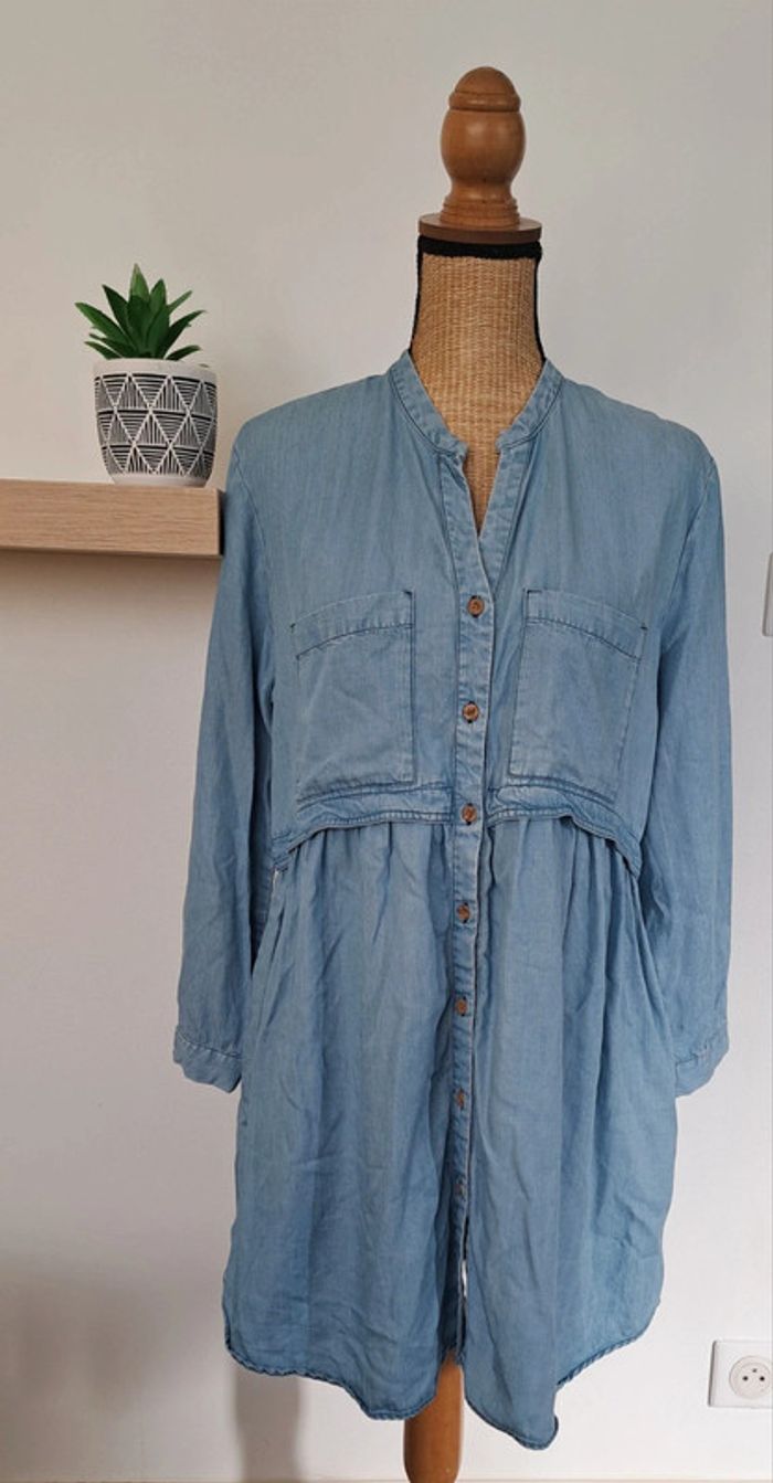 Robe bleu claire Zara - photo numéro 5