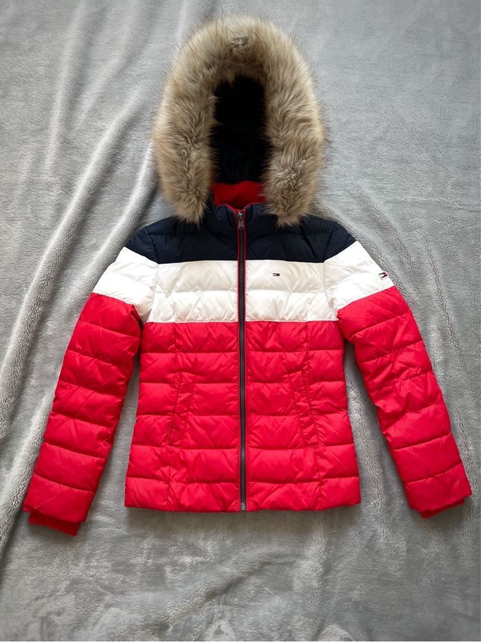 Doudoune Tommy Jeans Heritage – Bleu Blanc Rouge – XXS - photo numéro 2