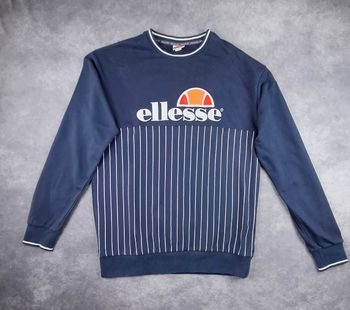 Sweat Ellesse Heritage Bleu Marine à Rayures - Taille M - Très bon état