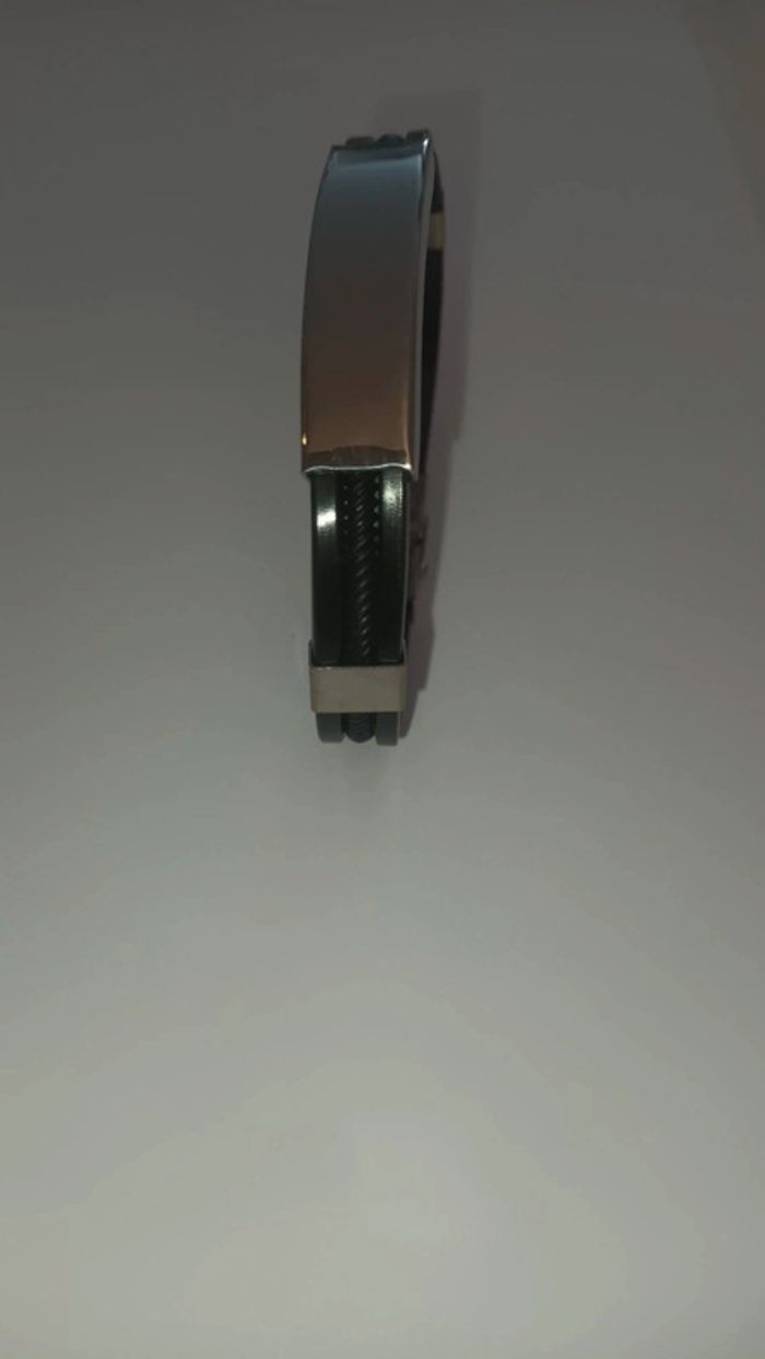 Bracelet homme silicone et acier - photo numéro 6