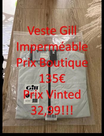 🧥 Veste Gill Crew Lite Jacket – Couleur Silver – Taille M – Neuve sous Blister 🚤