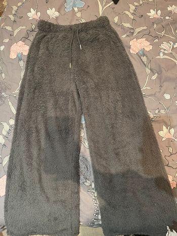 Pantalon pyjama bas large gris foncé