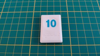 Tuile chiffre 10 dix bleu pièce détachée L'original Rummikub chiffres M&M Ventures 2014 #E31