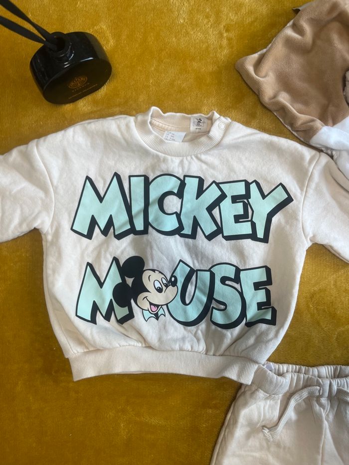 Ensemble Disney Mickey bébé garçon beige - photo numéro 2