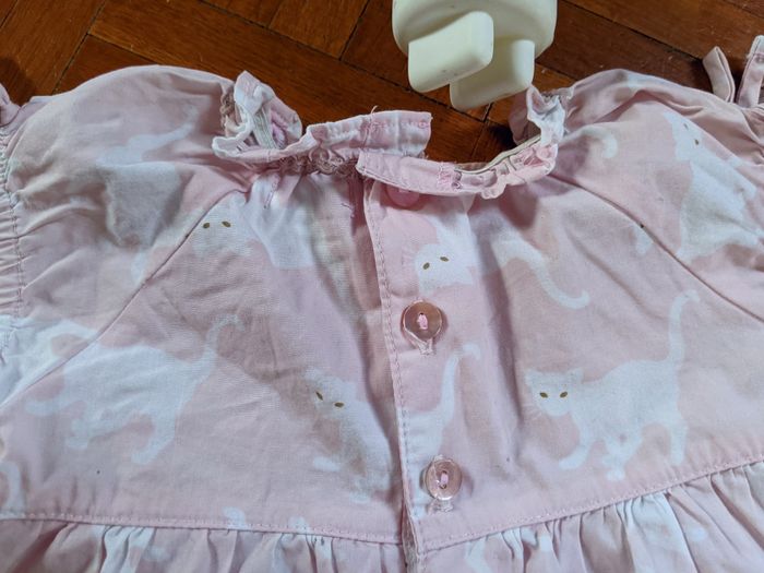 Jolie robe Natalys neuve rose imprimé chats blancs - photo numéro 6