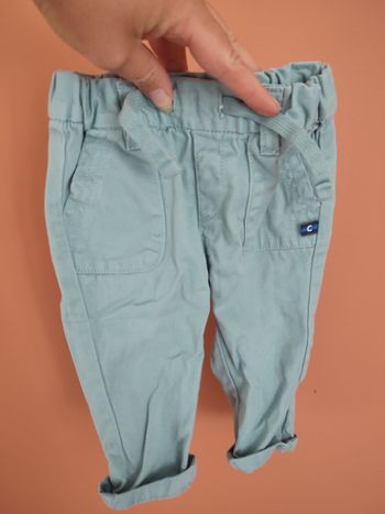 Pantalon bleu vert 6 mois