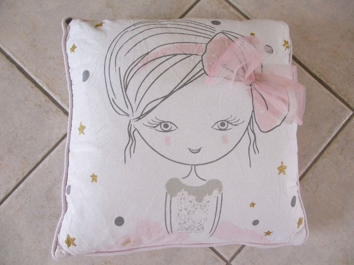 Ensemble déco pour chambre fille Danseuse étoile (toile + coussin) - photo numéro 2