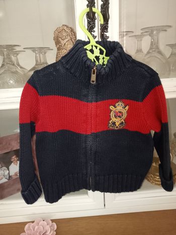 Gilet épais zippé by Polo Ralph Lauren en très bon état taille 12 mois