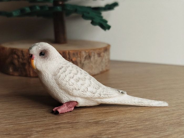 Figurine perruche blanche et grise - photo numéro 3