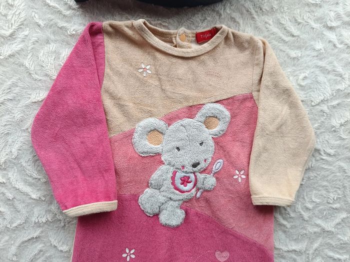 Pyjama grenouillère velours Fille 18 mois souris Tissaia - photo numéro 3