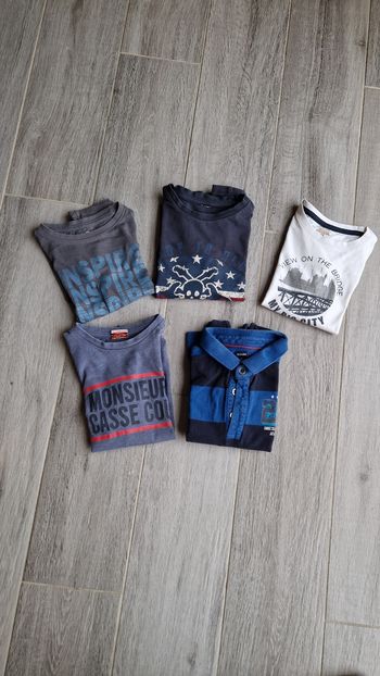 Lot de 5 tee shirt manches longues, taille 5 ans
