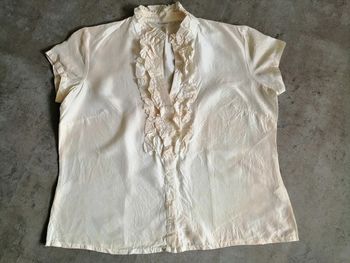 Chemisier écru en soie