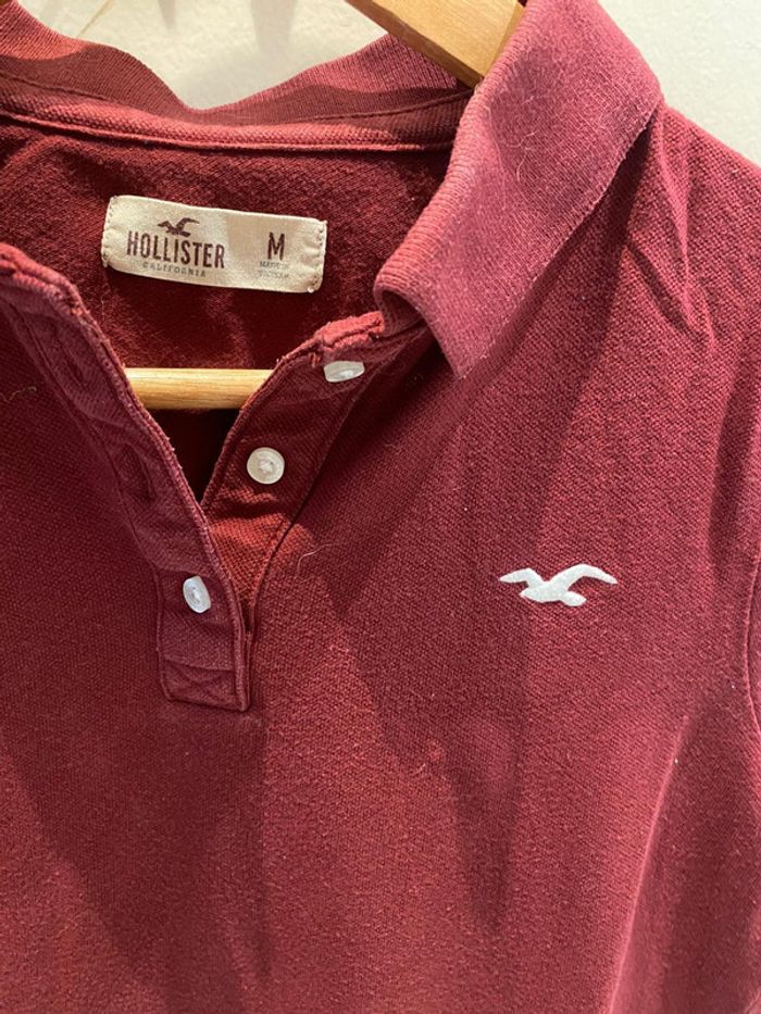 Polo hollister bordeaux - photo numéro 2