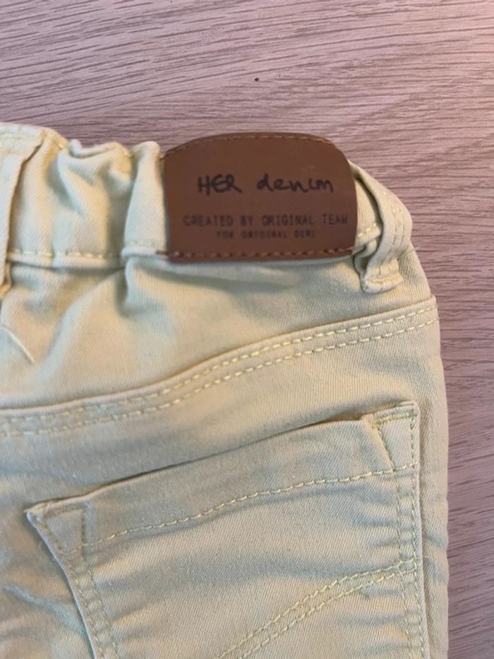 Pantalon slim fille 3 ans jaune - photo numéro 2