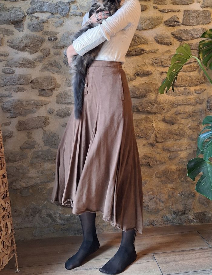 Jupe longue marron - photo numéro 2