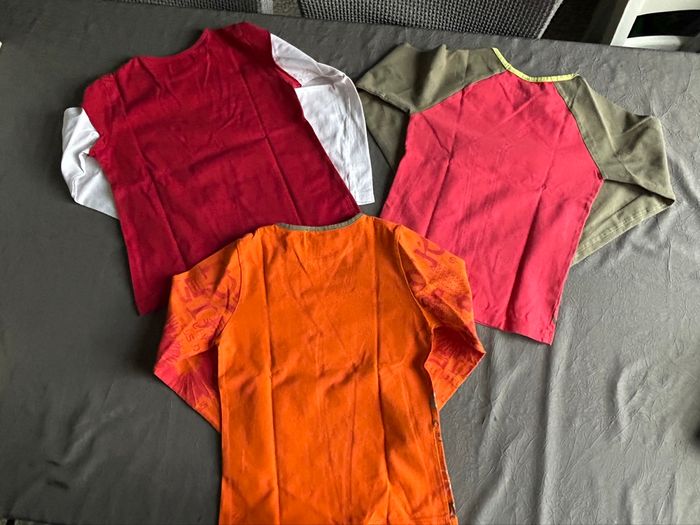 Lot 3 t-shirts à motifs manches longues fille - photo numéro 2