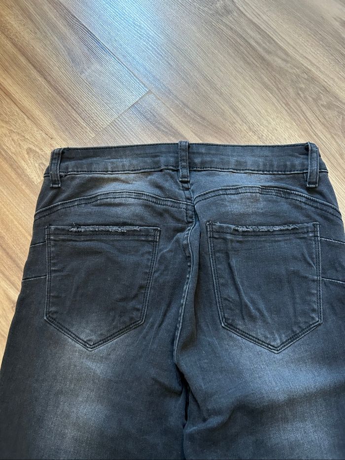 Pantacourt / Short en jean noir Slim Laulia Tailles XS-S - photo numéro 7