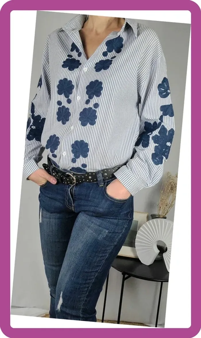 Chemise brodée, NEUVE avec étiquette - photo numéro 6