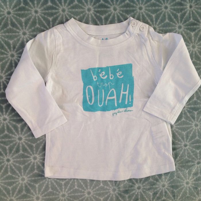 Tee-shirt blanc Tape à l'œil - 9 mois