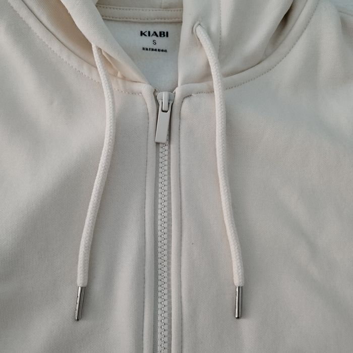 Gilet zippé à capuche crème - photo numéro 3