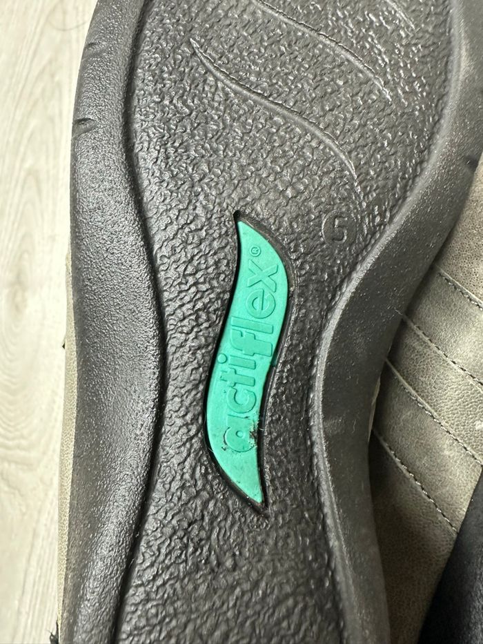 chaussures a scratch Actiflex confort ++ 38/ (taille 5) daim gris taupe - photo numéro 3