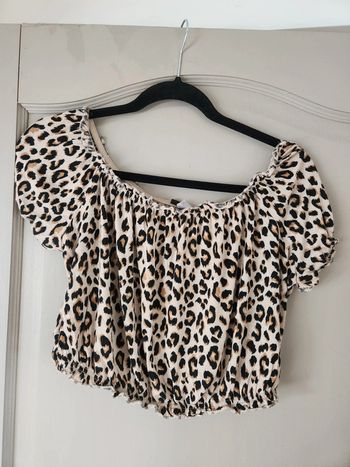 Crop top leopard h&m L
