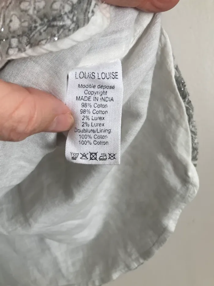 Louis Louise jolie robe vert d’eau et argentée 8 ans - photo numéro 5