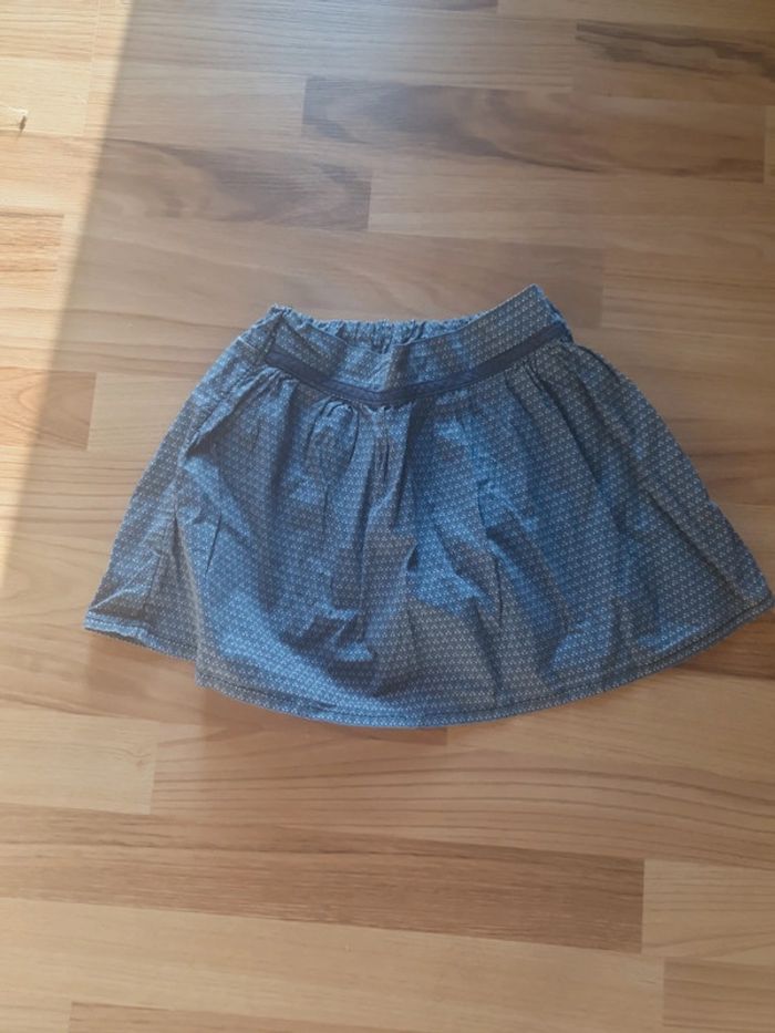 jupe bleue fait main 5 à 6 ans