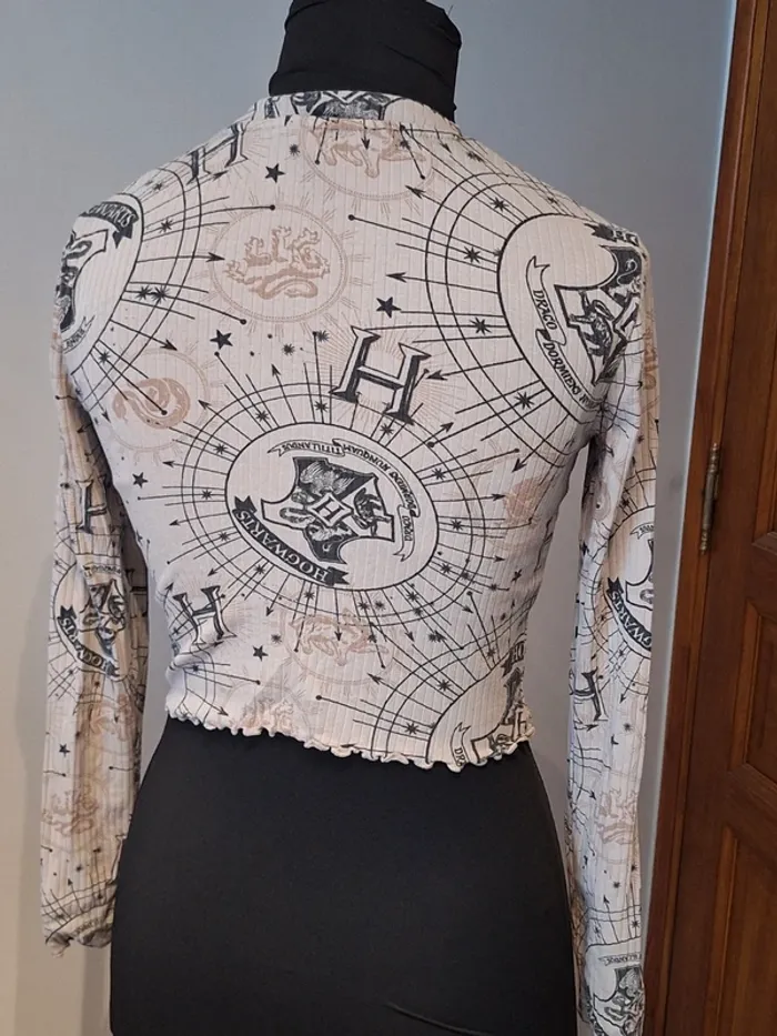 Tee-shirt crop top Harry Potter by H&M 12/14 ans - photo numéro 2