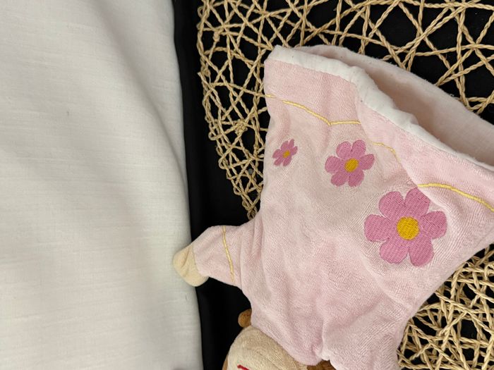 Doudou plat marionnette fée rose mauve Il était une fois CMP - photo numéro 2