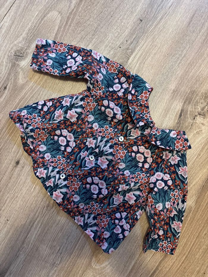 Chemise fleurie Jacadi 3 mois - photo numéro 3