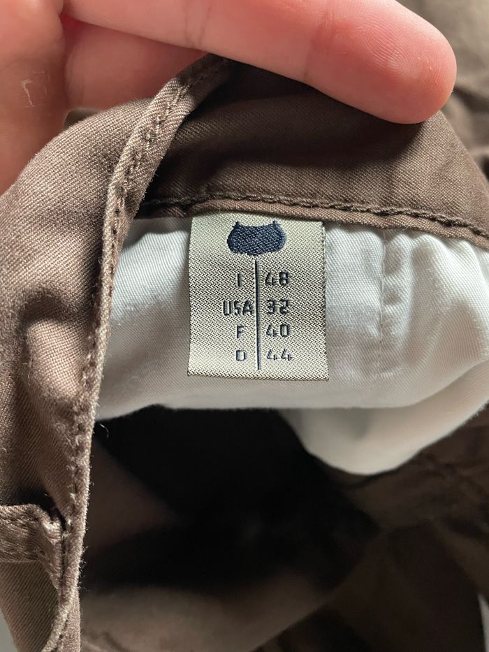 Short/ Bermuda y2k en 100% coton marron coupe oversize  - Taille 40 - photo numéro 8