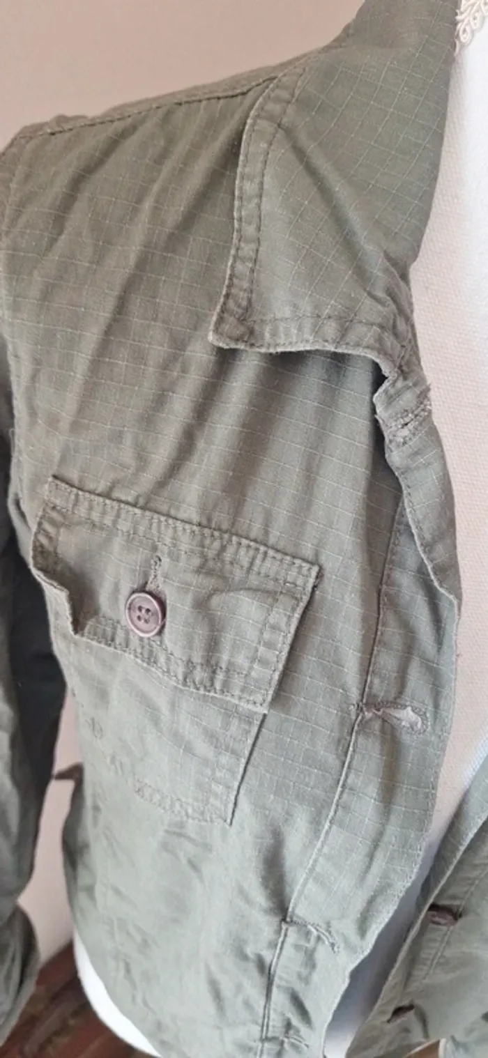 Veste légère etam t36 kaki annee 2000 vintage #F36S-317 - photo numéro 2