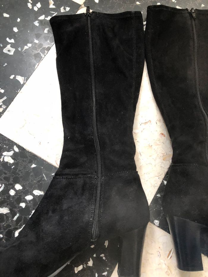 Bottes André en daim noir taille 41 - photo numéro 4