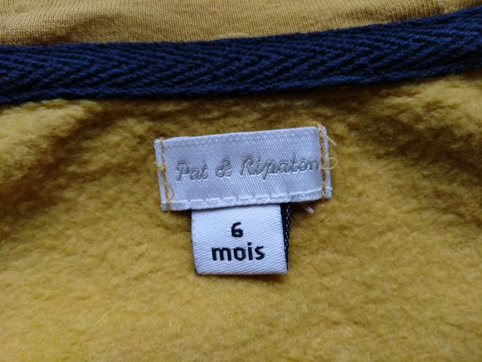 Gilet avec capuche, pat et ripaton, taille 6 mois - photo numéro 3