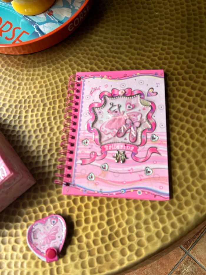 Ballerina lot de 3 articles boite à bijoux + carnet cœur + cahier - photo numéro 3