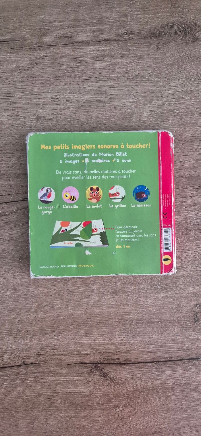 Livre imagier sonore à toucher : Mon jardin - photo numéro 9