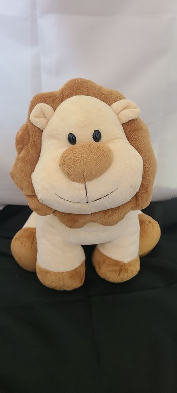 Doudou lion écru marron PLAYKIDS
