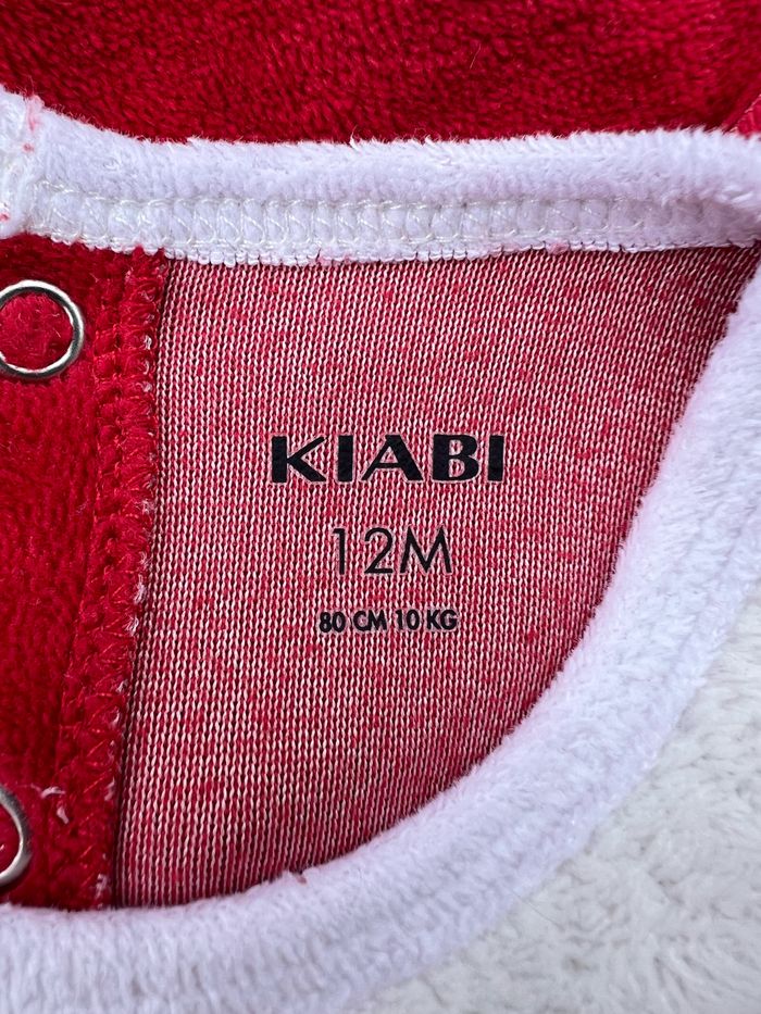 Pyjama dors-bien bébé en velours Père Noël taille 12 mois Kiabi - photo numéro 6