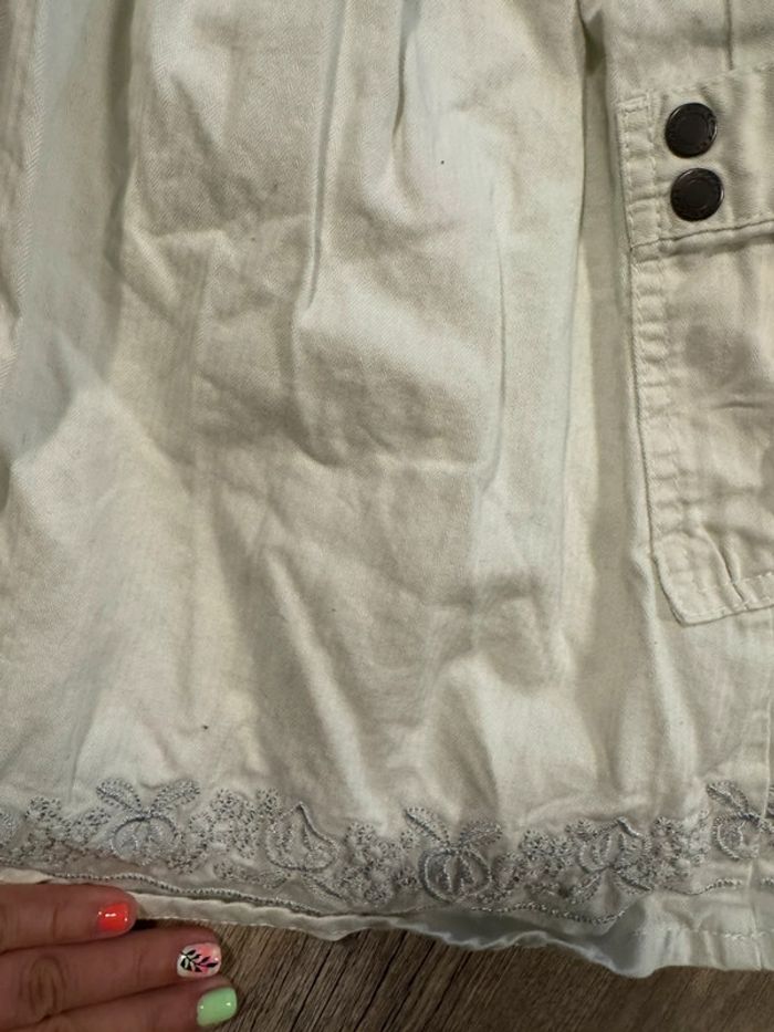 Jupe creeks 38 blanche doublée avec broderie et poche - photo numéro 4